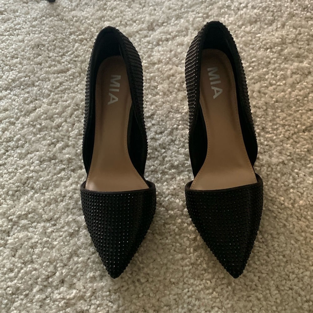 Black studded heel